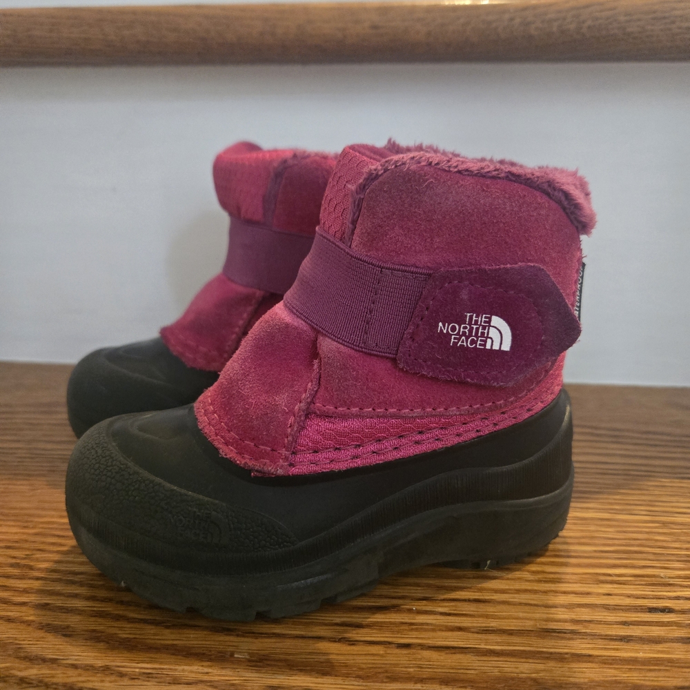 The North Face Kids' Fuchsia and Black Snow Boots